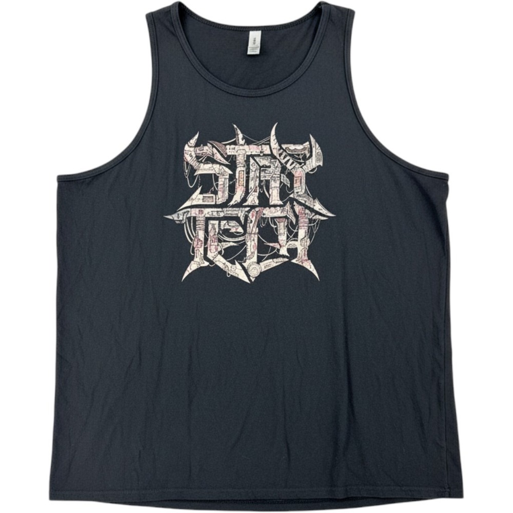 Gildan Beyond Human Speed Tank Top Mens 3XL Black Double Sided Graphic Y2K